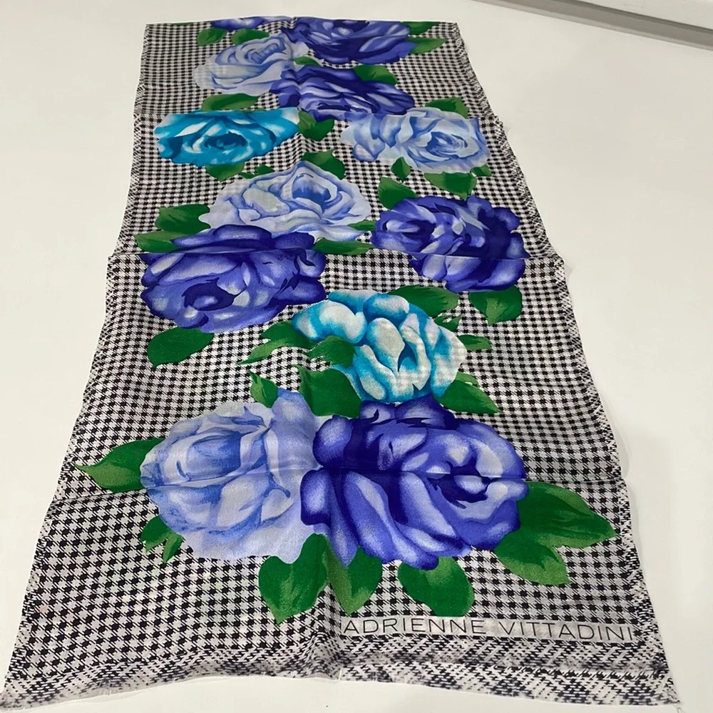 Vintage Adrienne Vittadini Silk Scarf